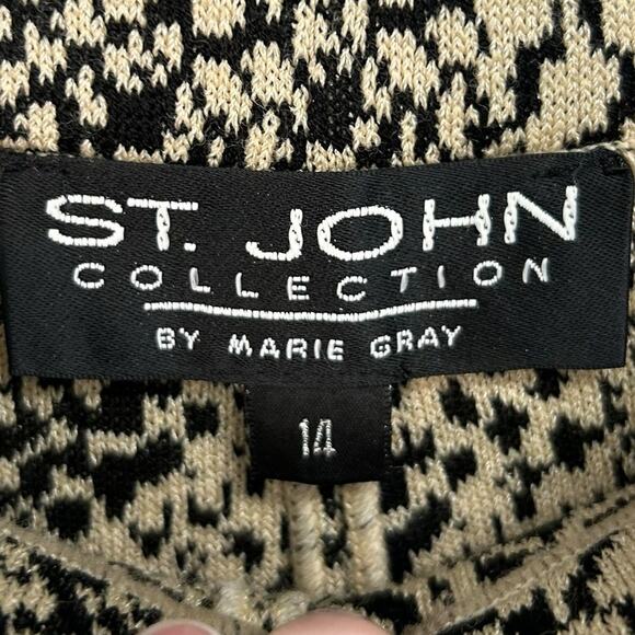 St. John Collection by Marie Gray Python Print Pull On Santana Knit Pants 14 - Picture 2 of 5